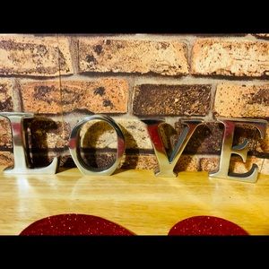 L*O*V*E SOLID ALUMINUM LETTERS Valentine’s Day Decor! Never displayed ♥️